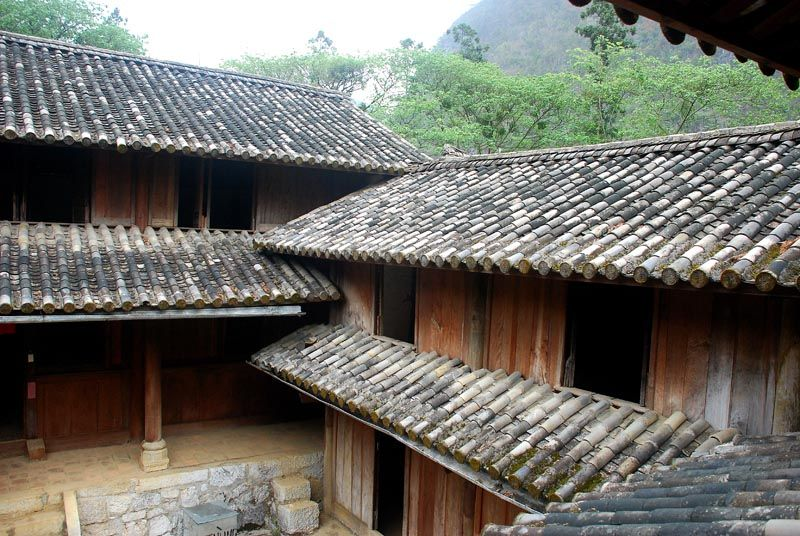 Hmong King Palace stone pillars details