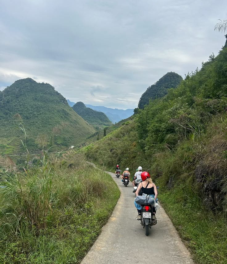 Foreign travelers embracing nature on a motorbike adventure in Ha Giang (Collected Images)