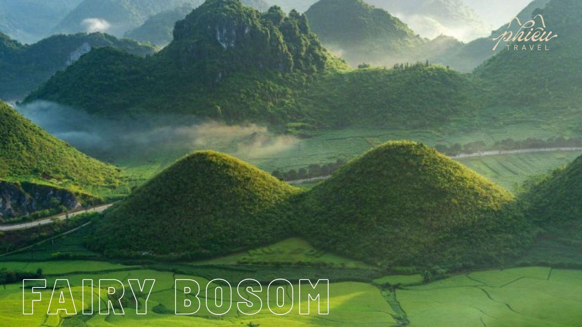 Below lies the Quan Ba Twin Mountains, also known as the “Twin Fairy Mountains,” associated with a local legend of a fairy nurturing her child. 